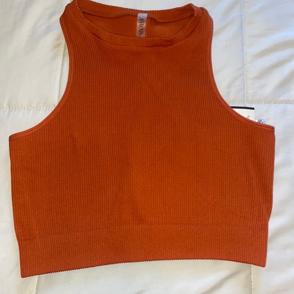 Orange crop top